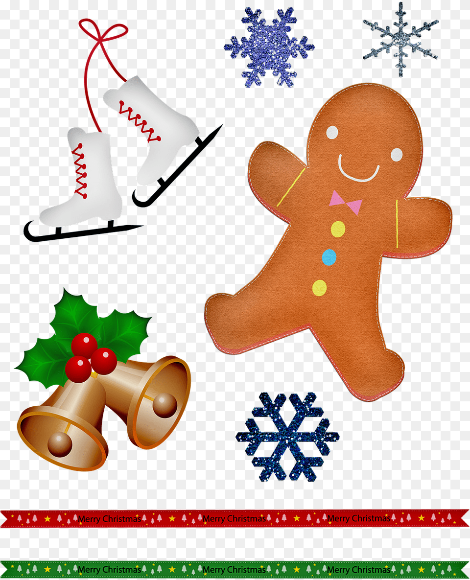 Gingerbread Man Bells Christmas Free On Pixabay Christmas Day, Food, Sweets, Cookie Png Image