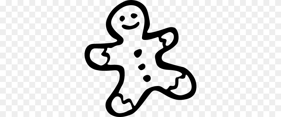 Gingerbread Man Biscuit Logo Design Gingerbread Man, Gray Free Transparent Png