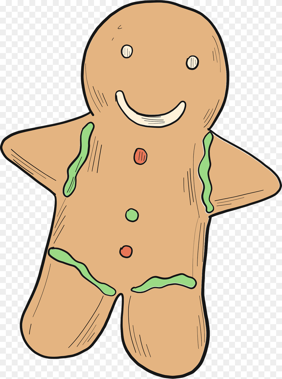 Gingerbread Man Clipart, Cookie, Food, Sweets, Baby Png Image