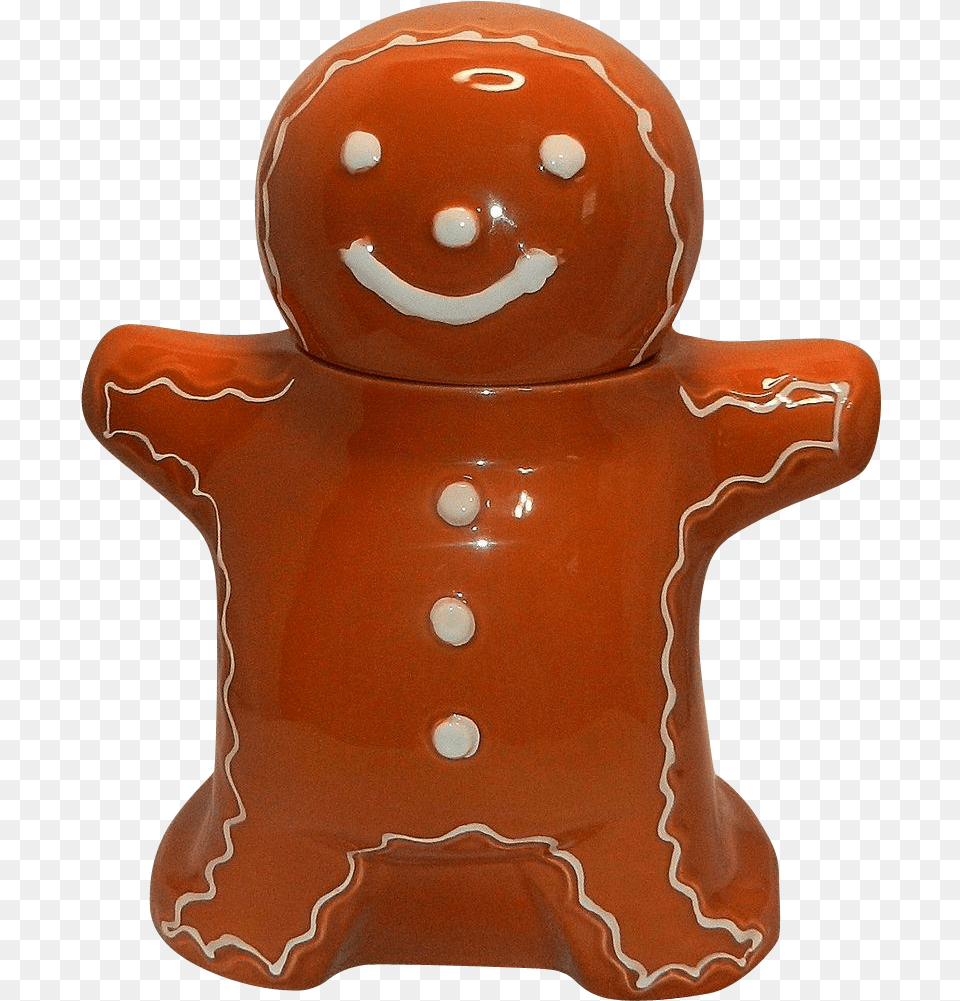 Gingerbread Man Cookie Jar, Pottery, Food, Sweets, Figurine Free Transparent Png