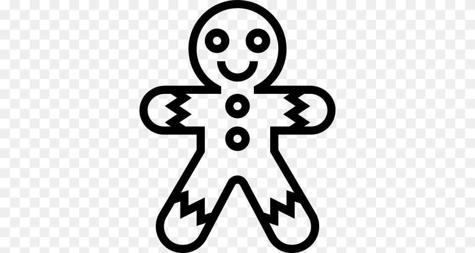 Gingerbread Man Gingerbread Icon, Gray Png
