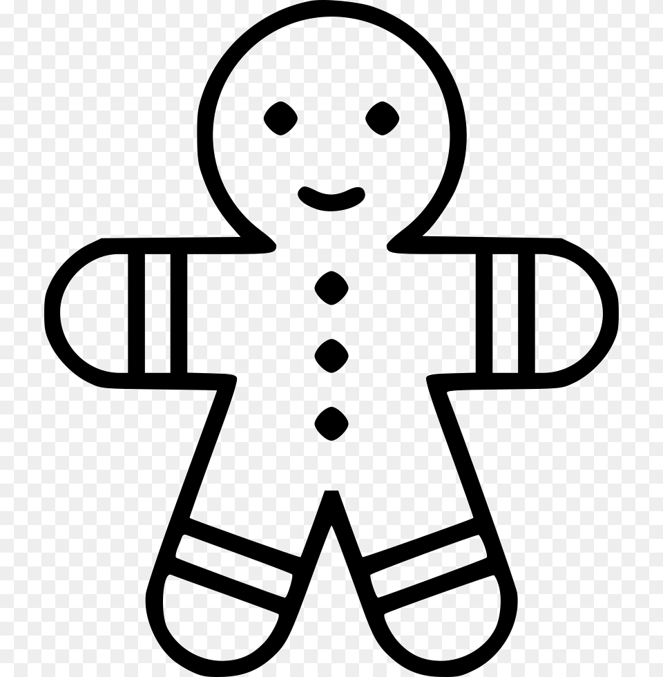 Gingerbread Man Gingerbread Icon, Nature, Outdoors, Winter, Stencil Png Image