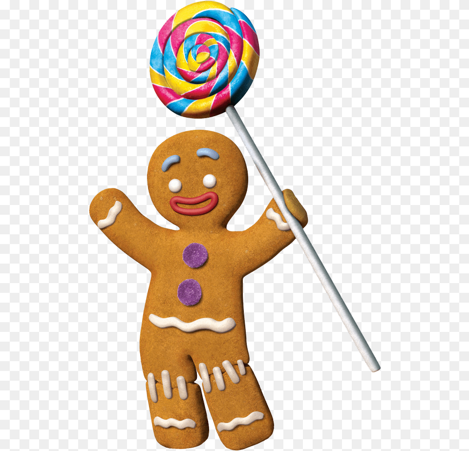 Gingerbread Man Gingy Shrek, Candy, Food, Sweets, Cookie Free Transparent Png