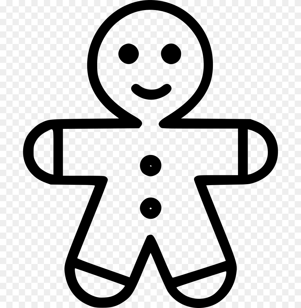 Gingerbread Man Icon Download, Outdoors, Nature, Snow, Food Free Transparent Png