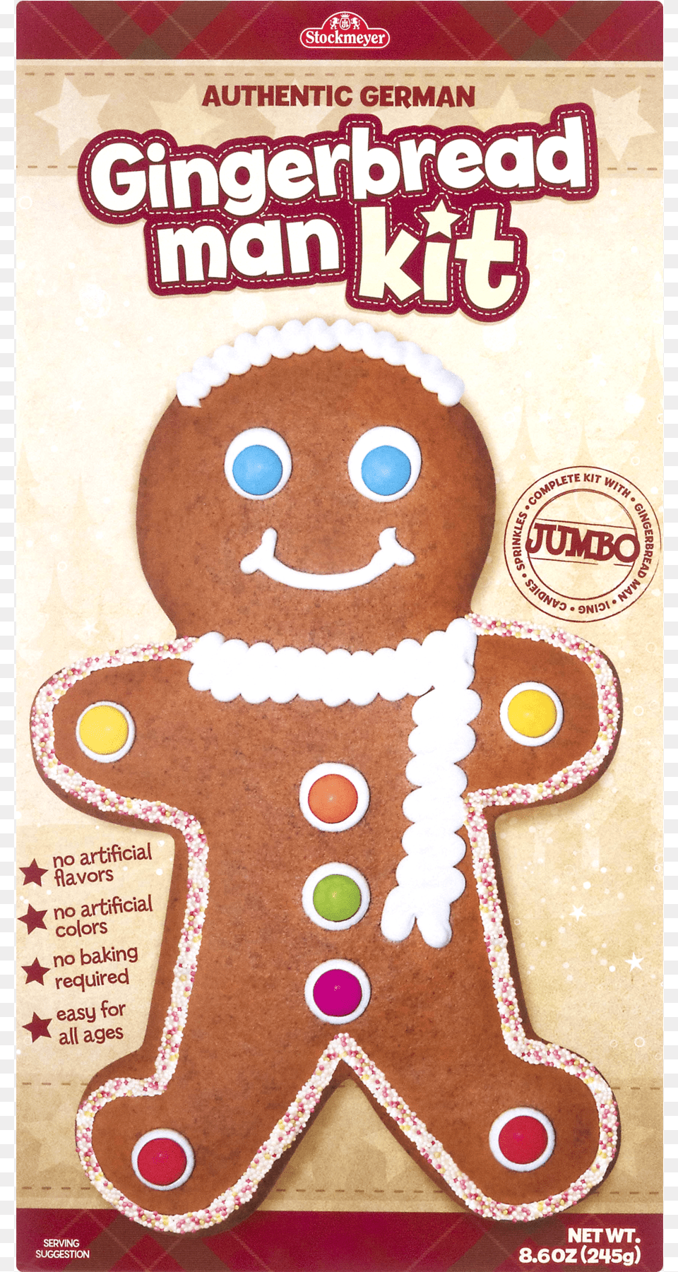 Gingerbread Man Kit Jumbo, Cookie, Food, Sweets, Nature Free Png