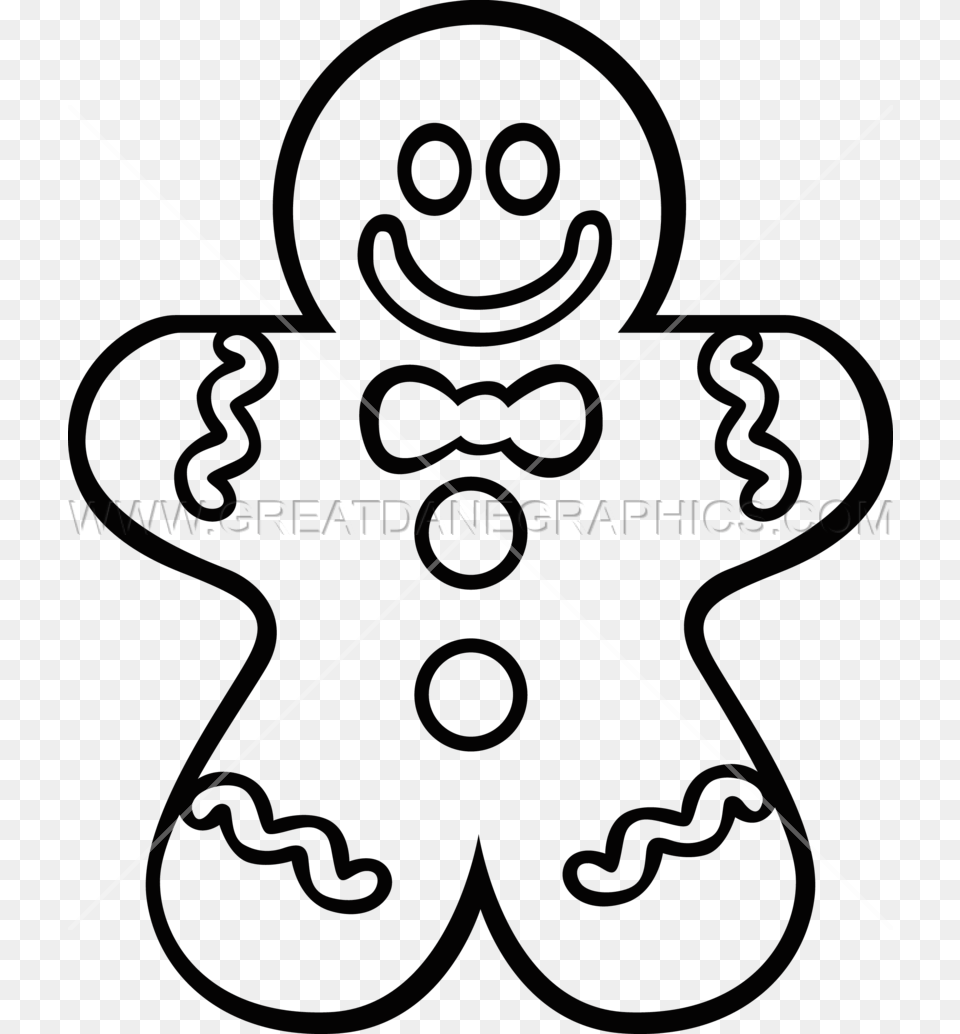 Gingerbread Man Printed T Shirt, Food, Sweets, Symbol, Pattern Free Png