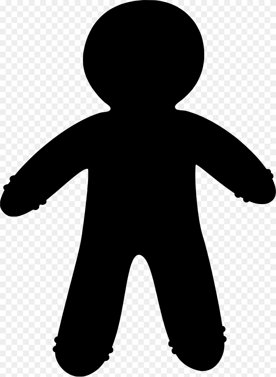 Gingerbread Man Silhouette, Person Png