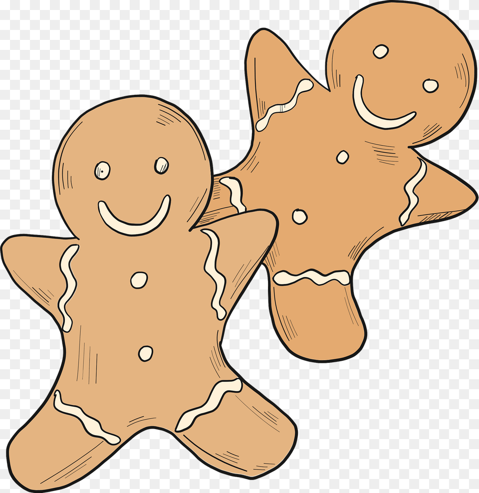 Gingerbread Men Clipart, Cookie, Food, Sweets, Baby Png Image