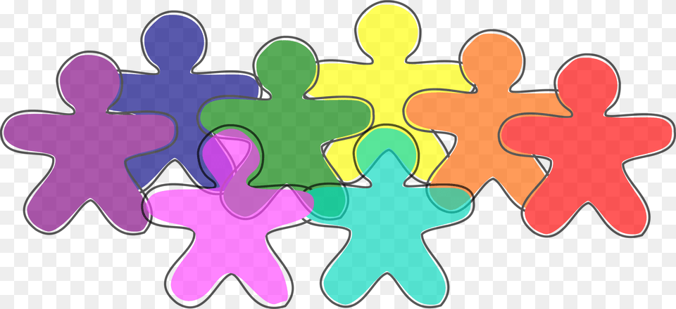 Gingerbread Men Rainbow Clip Arts Rainbow People Clipart, Person Free Png