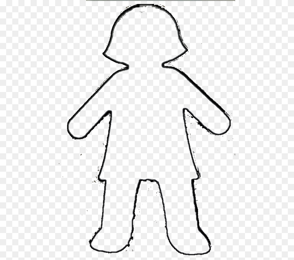 Gingerbread People Clip Art, Silhouette, Stencil Free Png Download