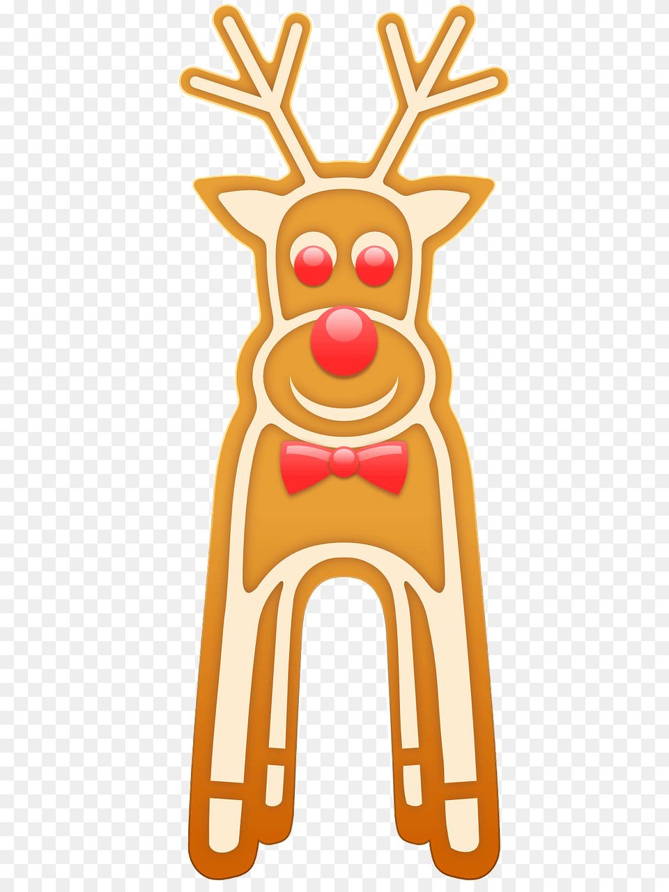 Gingerbread Reindeer Clipart, Animal, Deer, Food, Mammal Png Image