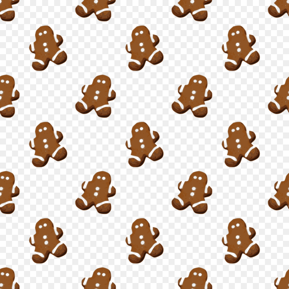 Gingerbread Seamless Pattern Icons, Food, Sweets Png