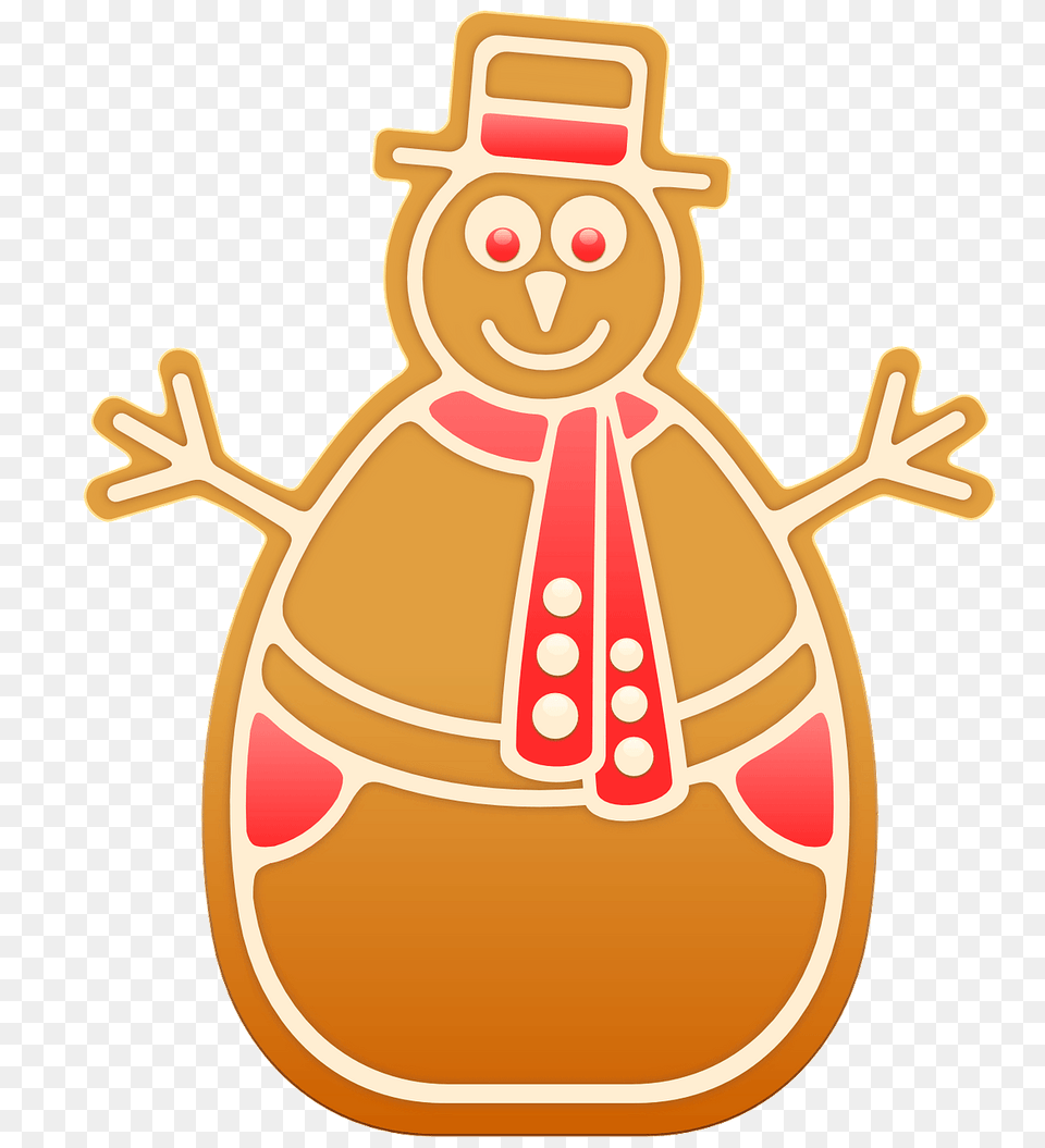Gingerbread Snowman Clipart, Bag, Food, Sweets, Face Free Png