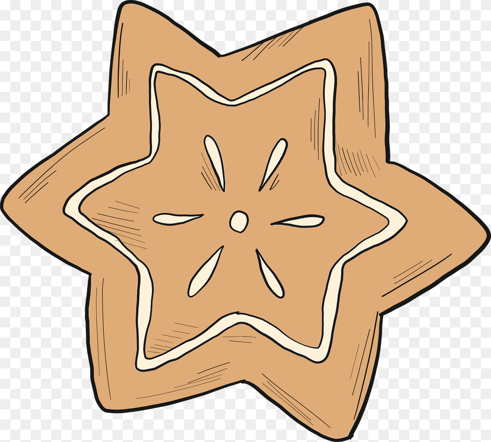 Gingerbread Star Clipart, Star Symbol, Symbol, Food, Sweets Free Transparent Png