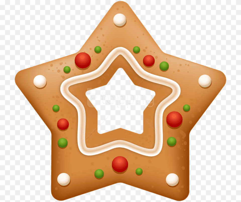 Gingerbread Star Cookie Gingerbread, Food, Sweets, Smoke Pipe, Ball Free Png