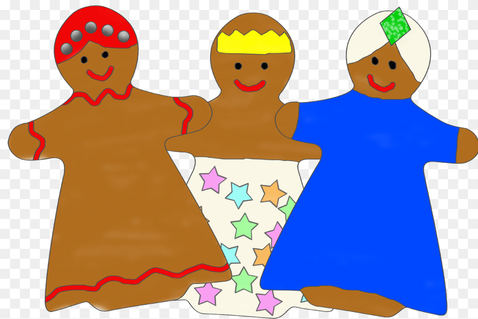 Gingerbread Wise Men Cartoon, Clothing, Hat, Baby, Food Free Png Download