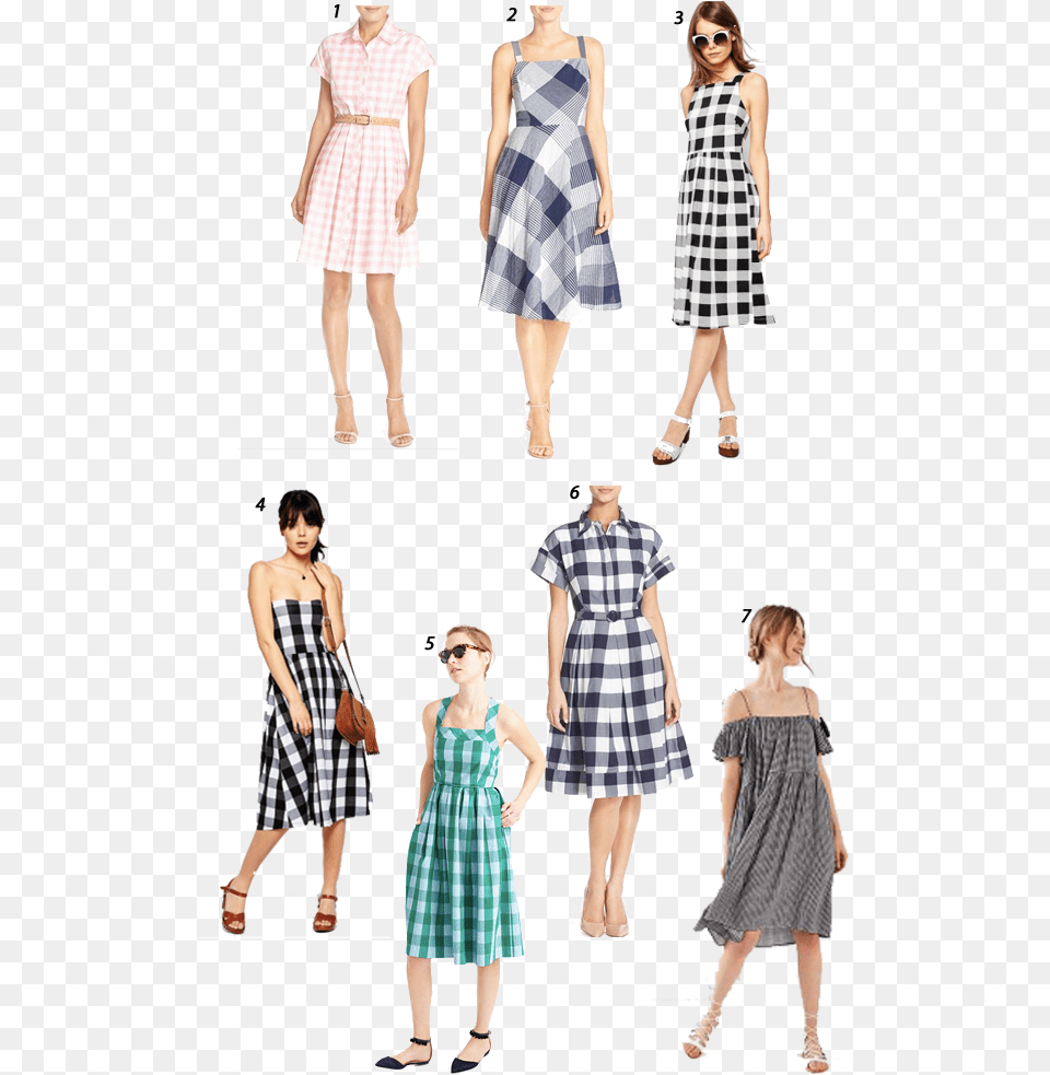Gingham Dresses Just Taylor Blue White Check Stretch Cotton Sundress, Adult, Person, Woman, Female Free Png