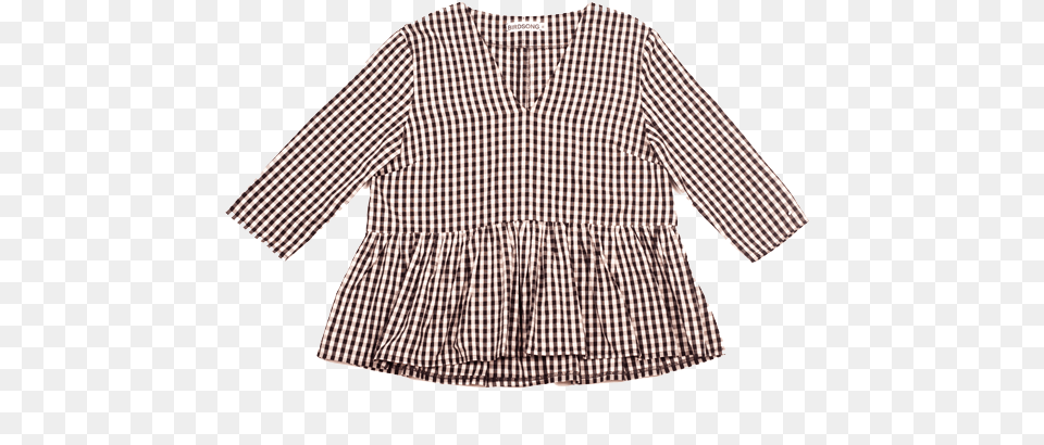 Gingham Top Flat Lay Blouse, Clothing, Long Sleeve, Shirt, Sleeve Free Transparent Png