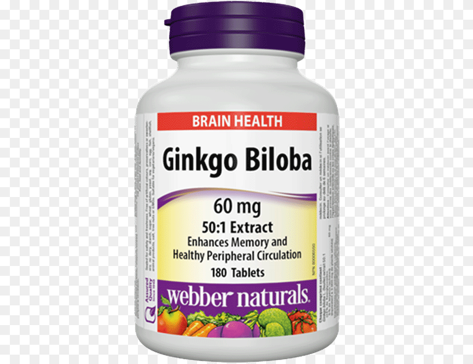 Ginkgo Biloba 60 Mg Vegetable Extract Webber Naturals Ginkgo Biloba, Astragalus, Flower, Plant, Herbal Free Png