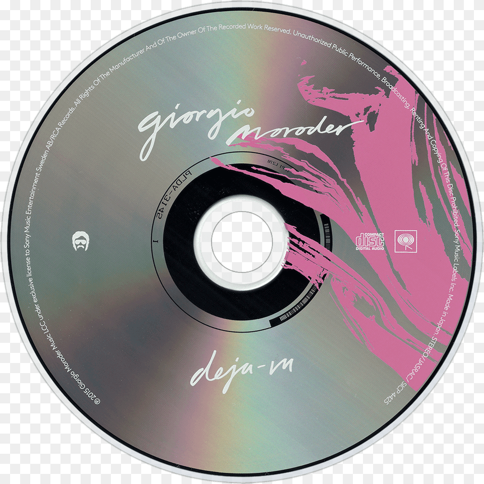 Giorgio Moroder Dj Vu Cd Disc Dj Vu By Giorgio Moroder Cd Album, Disk, Dvd Png Image