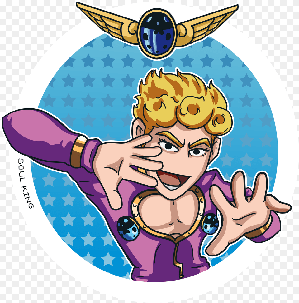 Giorno Giovanna Sticker By Soulkingu On Newgrounds Cartoon, Publication, Book, Comics, Baby Png Image