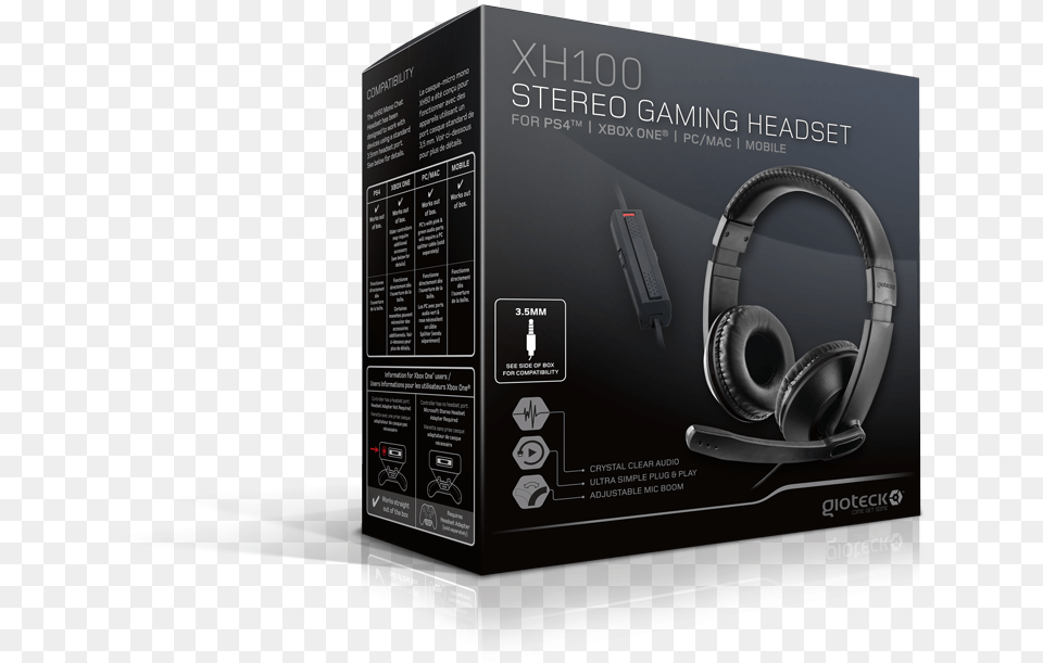 Giotek Xh100 Mult Gaming Headset Headphones, Electronics Free Png