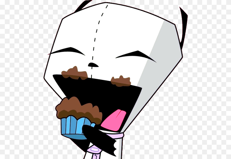 Gir Eating Cupcake Plu224 Gir Invader Zim Wallpaper Hd, Alcohol, Beverage, Cocktail, Cream Free Png