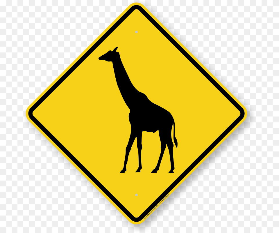 Giraffe, Sign, Symbol, Road Sign, Animal Free Png