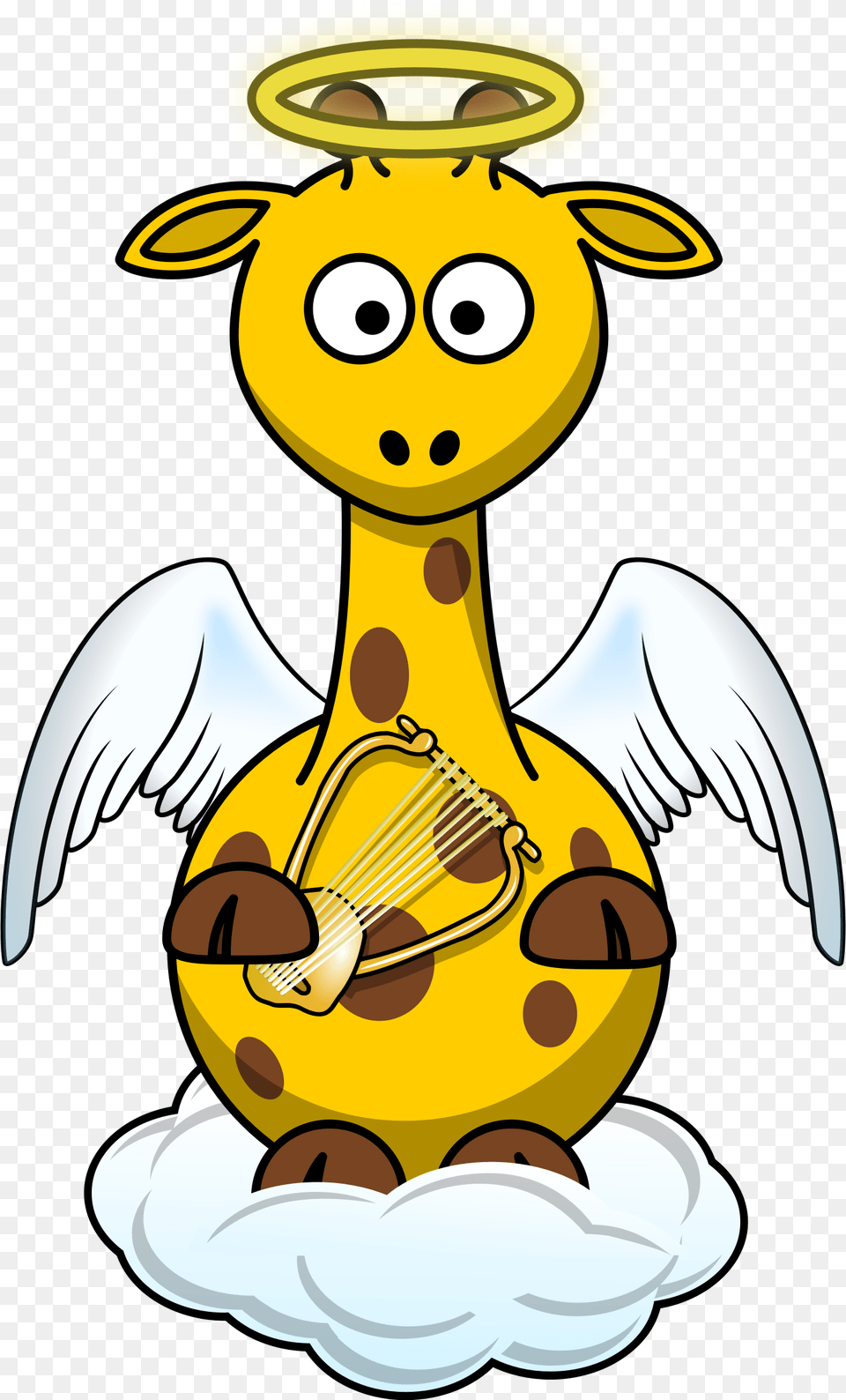 Giraffe Angel By Bingenberg A Giraffe Cartoon Dressed Cartoon Giraffe, Jar, Nature, Outdoors, Snow Free Png Download
