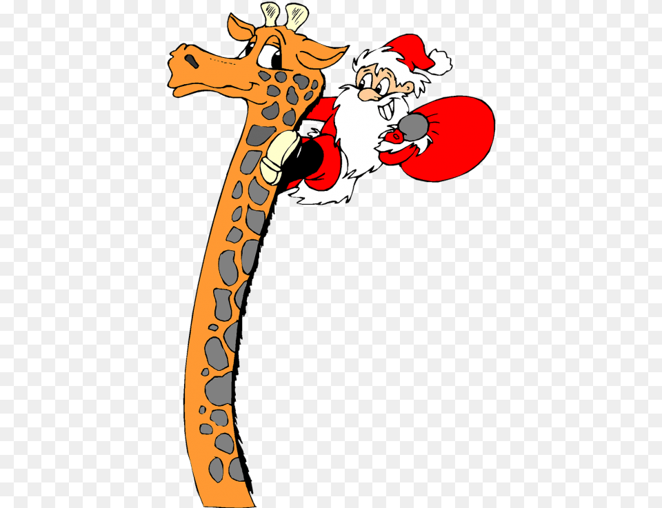 Giraffe Christmas Cartoon Christmas Day, Adult, Female, Person, Woman Free Transparent Png