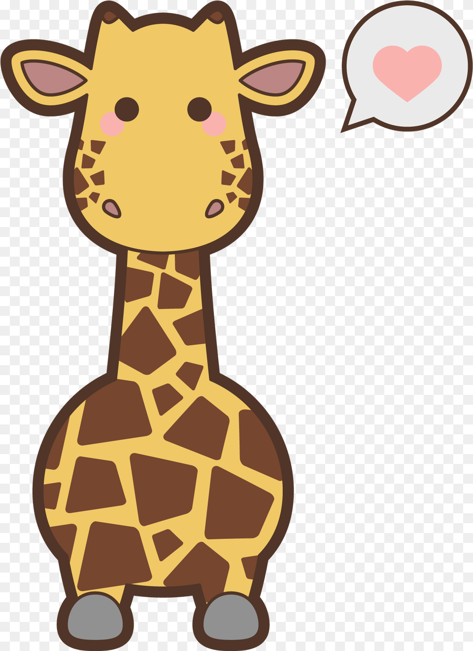 Giraffe Clipart Icon Kawaii Safari, Animal, Mammal, Wildlife, Dynamite Free Png