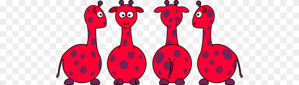 Giraffe Clipart Red, Animal Png Image