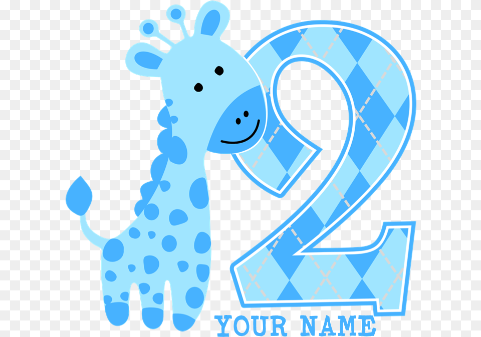 Giraffe Clipart 2nd Birthday, Number, Symbol, Text, Animal Free Transparent Png