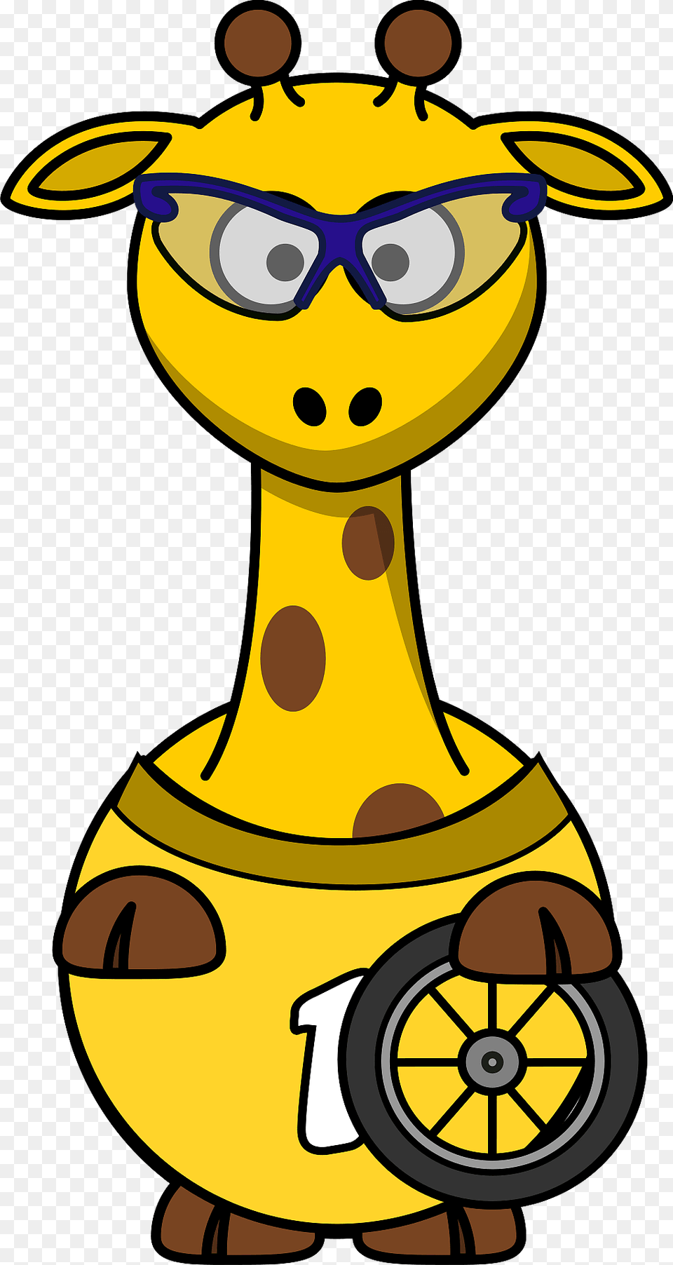 Giraffe Cyclist Clipart, Machine, Wheel, Nature, Outdoors Free Png Download