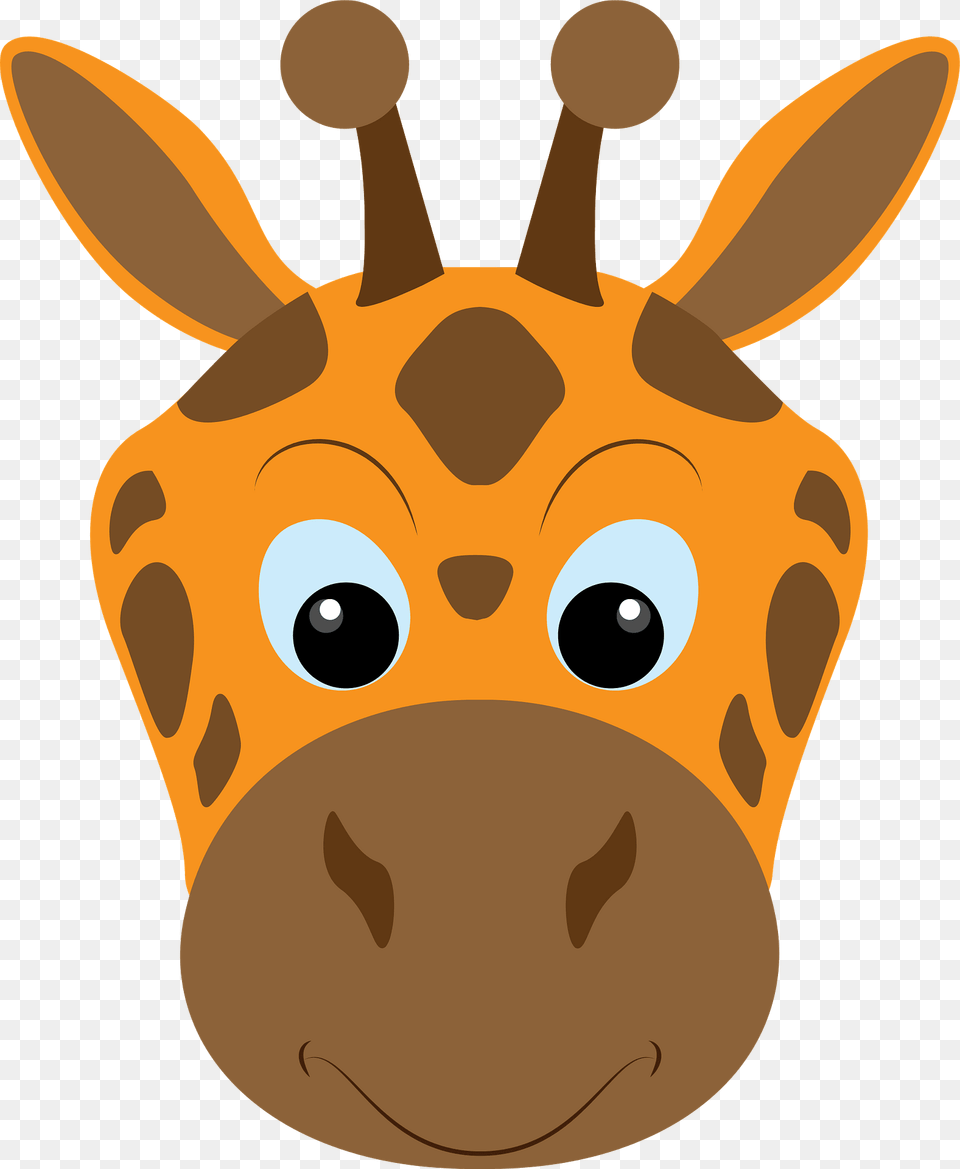Giraffe Face Clipart, Animal, Mammal, Bear, Wildlife Png