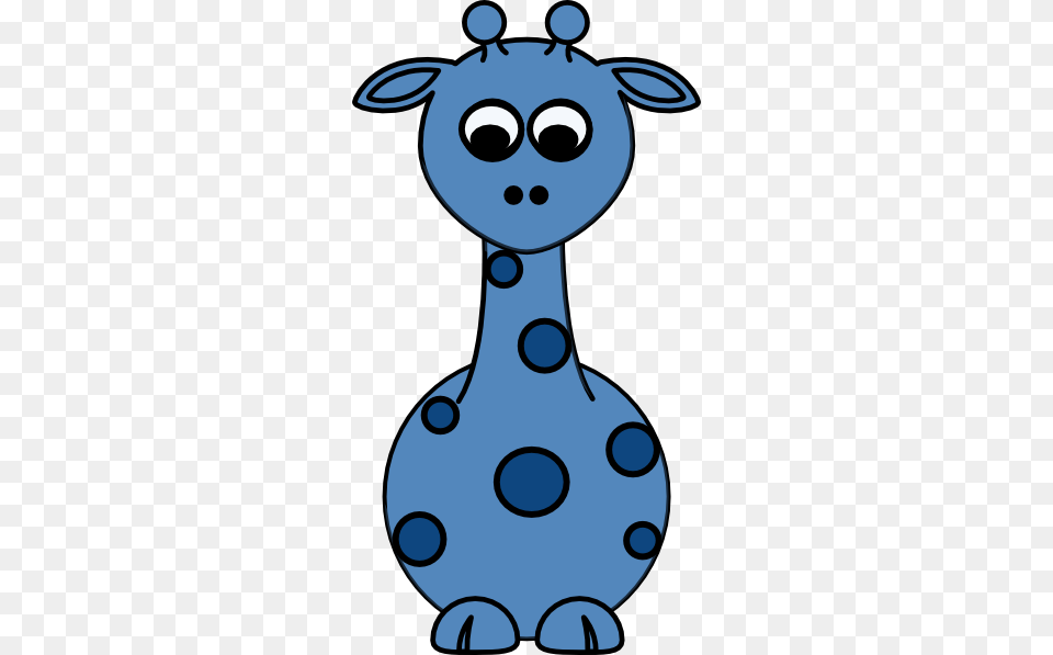 Giraffe Front Blue No Smile Clip Art, Animal, Wildlife, Deer, Mammal Free Png