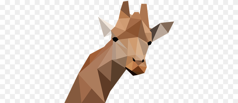 Giraffe Low Poly Animals Close Up Background Poly Animals Transparent Background, Person, Animal, Mammal, Wildlife Png