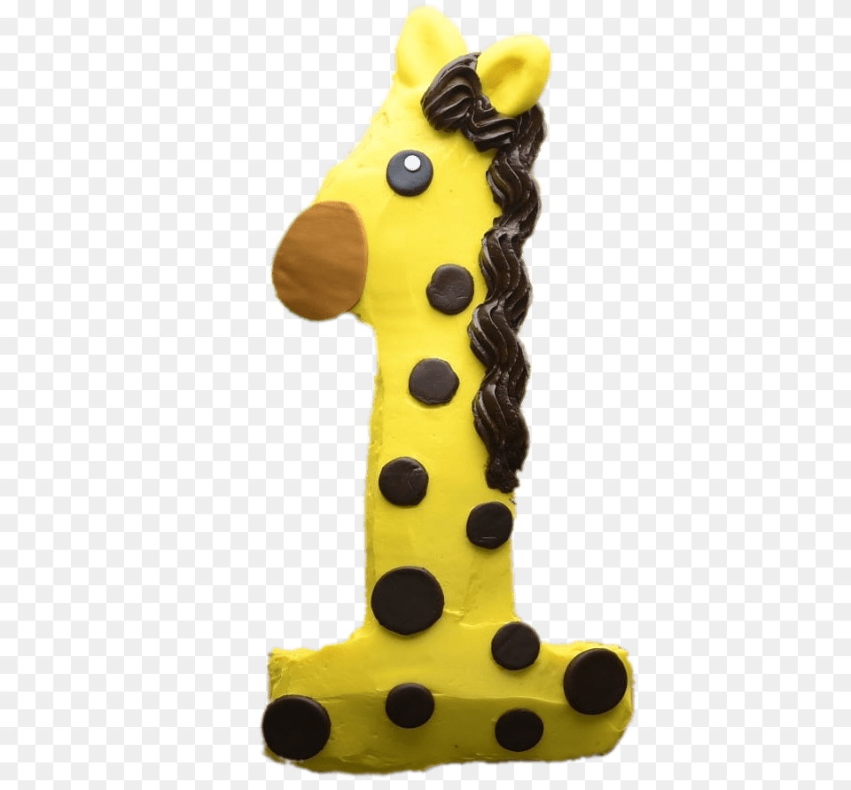 Giraffe Number 1 Cake, Cream, Dessert, Food, Icing Png Image