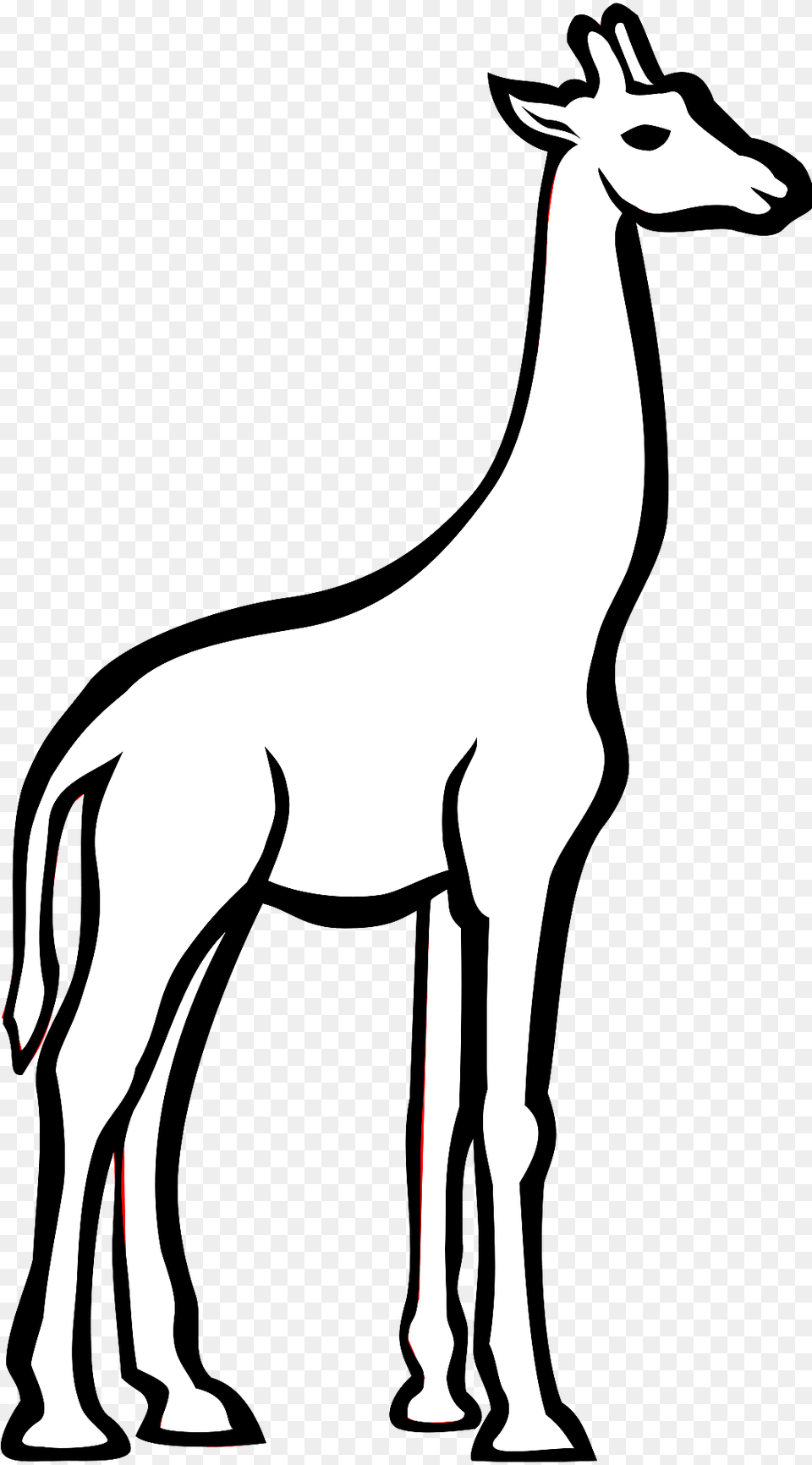 Giraffe Outline Clipart, Animal, Kangaroo, Mammal, Stencil Png Image