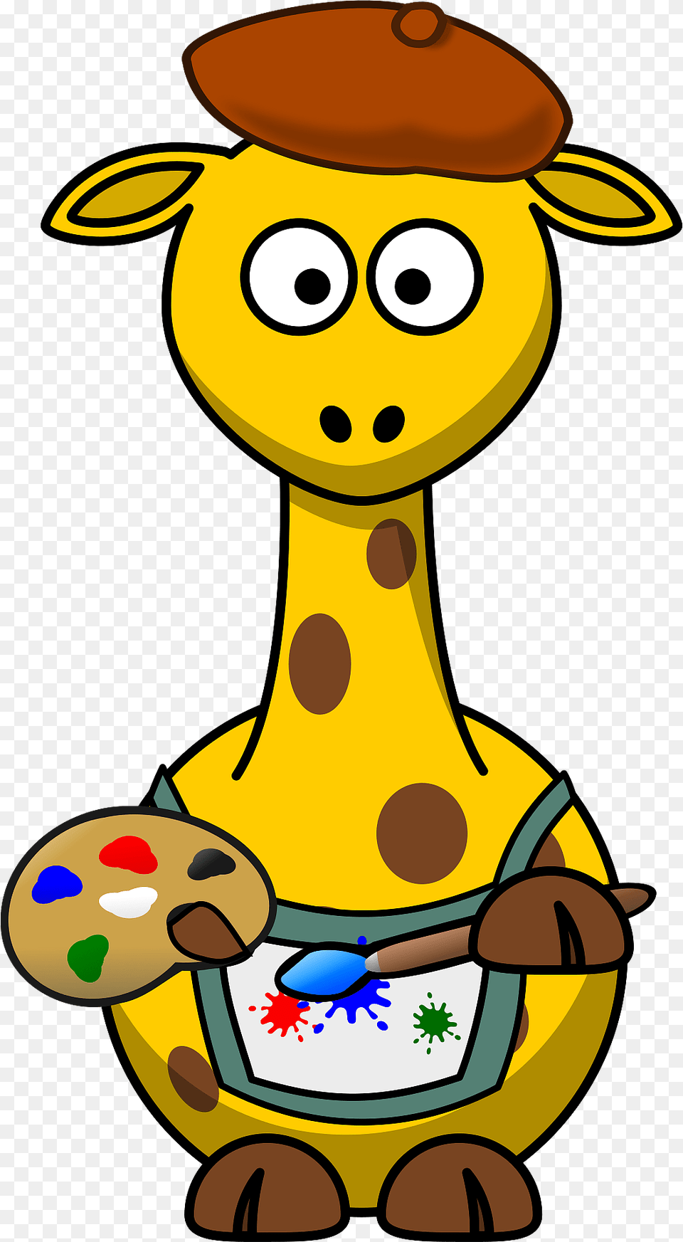 Giraffe Painter Clipart, Cutlery, Spoon, Cartoon, Nature Free Png