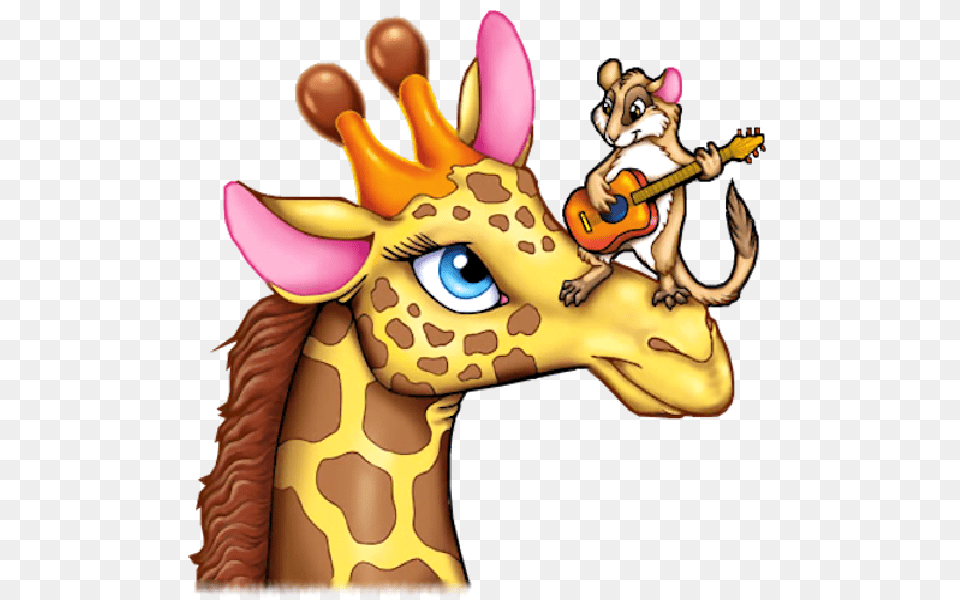 Giraffe Print Clipart, Guitar, Musical Instrument, Animal, Mammal Free Png