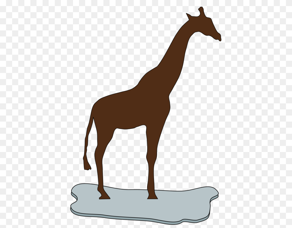 Giraffe Silhouette Drawing Animal Download, Mammal, Person, Camel Free Transparent Png