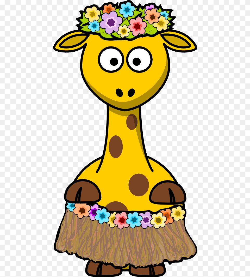 Giraffe Solo Cliparts, Flower, Plant, Cartoon, Nature Free Png Download
