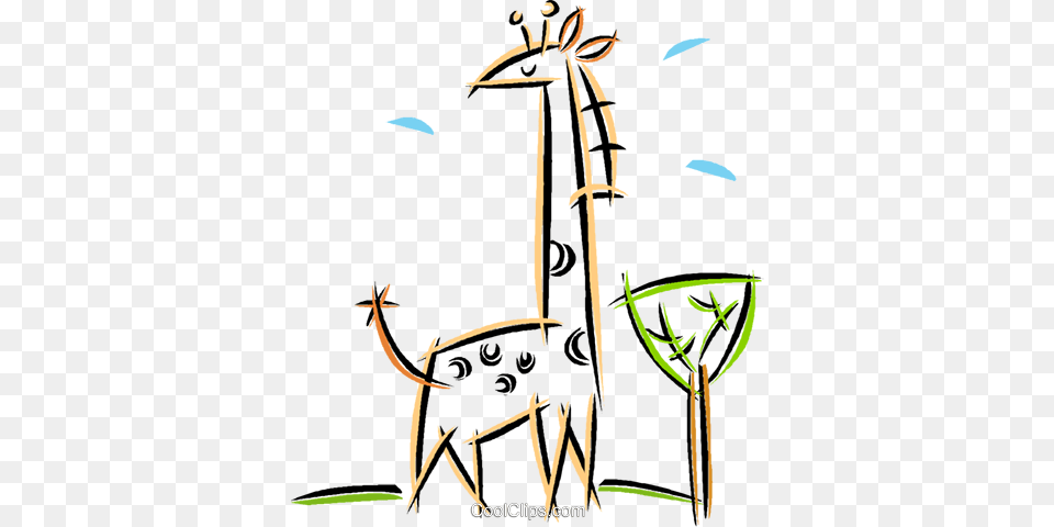 Giraffe Standing Over A Tree Royalty Vector Clip Art, Electronics, Hardware, Blade, Dagger Free Png