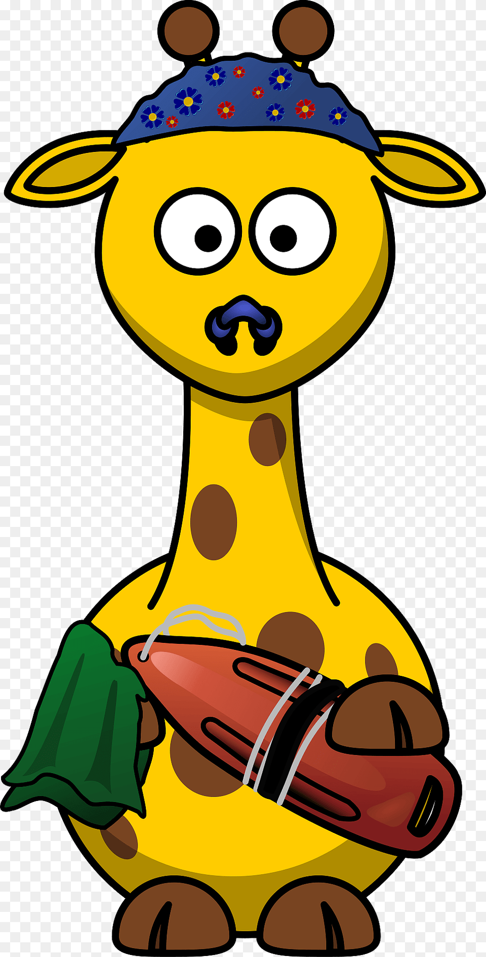 Giraffe Swimmer Clipart, Nature, Outdoors, Snow, Snowman Png Image