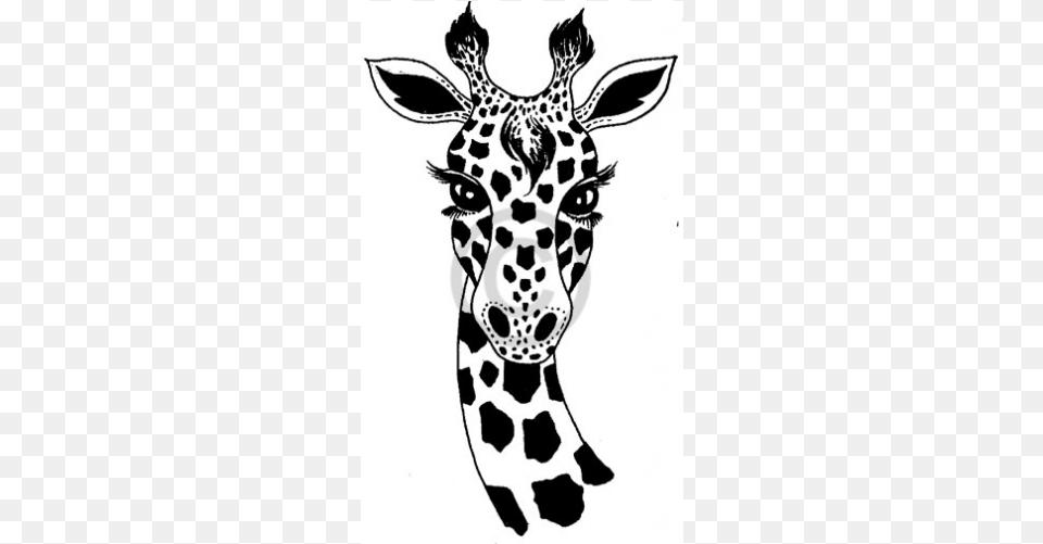 Giraffe Tribal, Stencil, Animal, Mammal, Wildlife Png Image