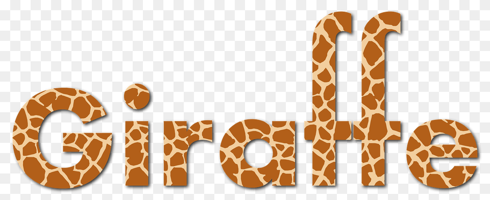 Giraffe Typography With Drop Shadow Clipart, Face, Head, Person, Text Png