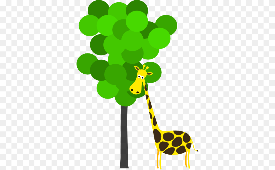 Giraffe With Tree Cartoon, Produce, Food, Fruit, Grapes Free Png