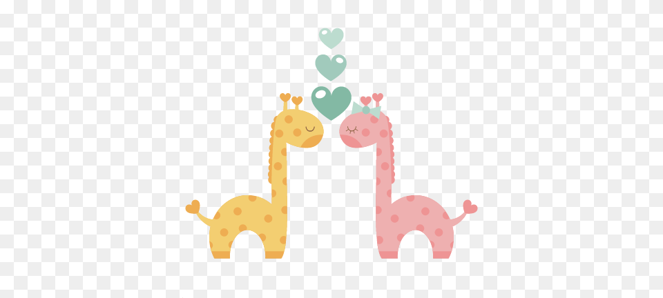 Giraffes In Love Scrapbook Cute Clipart, Number, Symbol, Text Free Transparent Png