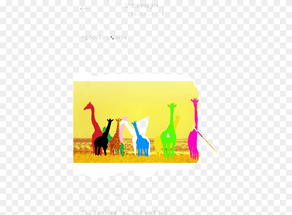 Girfas Africa Love Sticker By Pirimarialf Report Giraffe, People, Person, Advertisement, Animal Png Image